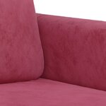 vidaXL Canapé à 2 places Rouge bordeaux 140 cm Velours