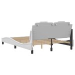 vidaXL Cadre de lit avec LED sans matelas blanc 140x190 cm