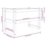 vidaXL Jardinière Noir 78x40x52 cm Bois massif de pin
