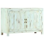 vidaXL Buffet Bleu clair 110x35x70 cm Bois de manguier massif