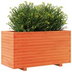 vidaXL Jardinière cire marron 90x40x49 5 cm bois de pin massif