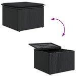 vidaXL Ensemble de 5 Pièces de Canapé de Jardin avec Coussins en Poly Rattan Noir