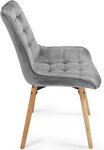 Lot de 2 chaises de salon salle à manger pied en bois et velours gris 01_0000738
