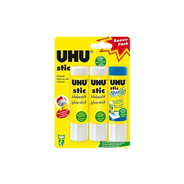 UHU Pack économique Bâtons de colle stic et stic Magic