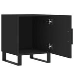 vidaXL Tables de chevet 2 Pièces noir 40x40x50 cm bois d’ingénierie