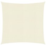 vidaXL Voile d'ombrage 160 g/m² Crème 2 5x2 5 m PEHD