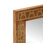 vidaXL Miroir de bain 50x70x2 5 cm bois de manguier massif et verre