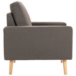 vidaXL Fauteuil Taupe Tissu