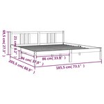vidaXL Cadre de lit bois massif 180x200 cm super king