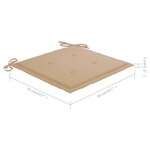 vidaXL Chaises de jardin lot de 8 avec coussins Bois de teck massif