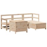 vidaXL Salon de jardin 5 Pièces bois de pin massif