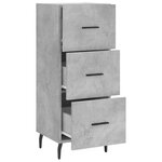 vidaXL Buffet Gris béton 34 5x34x90 cm Bois d'ingénierie