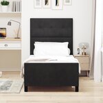 vidaXL Cadre de lit noir 90x200 cm velours