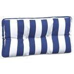 vidaXL Coussins de palette lot de 7 rayures bleu et blanc tissu
