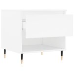 vidaXL Tables basses 2 Pièces blanc 50x46x50 cm bois d'ingénierie