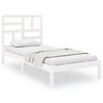 vidaXL Cadre de lit sans matelas blanc bois massif 90x190 cm