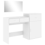 vidaXL Ensemble de coiffeuse 3 Pièces blanc bois d'ingénierie