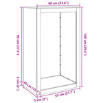 vidaXL Portant de bois de chauffage anthracite 60x40x100 cm acier