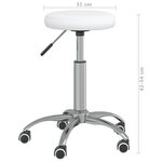 vidaXL Chaise de salle à manger Blanc Similicuir