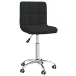Chaise fauteuil siège pivotante de bureau informatique étude tissu noir 02_0024159