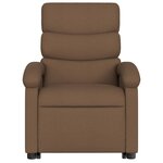 vidaXL Fauteuil inclinable de massage électrique Marron Tissu