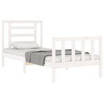 vidaXL Cadre de lit sans matelas blanc 100x200 cm bois de pin massif
