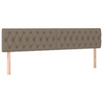 vidaXL Tête de lit à LED Taupe 200x7x78/88 cm Tissu