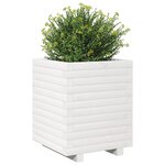 vidaXL Jardinière blanc 40x40x49 5 cm bois de pin massif