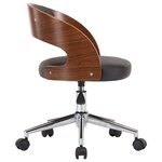 vidaXL Chaises pivotantes à manger lot de 4 bois courbé et similicuir