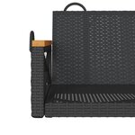 vidaXL Balancelle noir 109x62x40 cm résine tressée