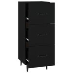 vidaXL Buffet Noir 34 5x34x90 cm Bois d'ingénierie