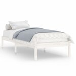 vidaXL Cadre de lit Blanc Bois de pin massif 90x200 cm