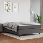 vidaXL Cadre de lit Gris 140x190 cm Similicuir