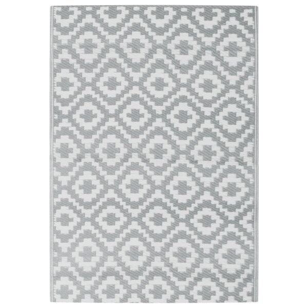 vidaXL Tapis d'extérieur gris 140x200 cm PP