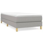 vidaXL Cadre de lit sans matelas gris clair 90x200 cm tissu