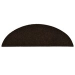 vidaXL Tapis autoadhésifs de marches 10Pièces Marron 56x17x3cm Aiguilleté