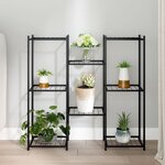 vidaXL Jardinière 83x25x80 cm Noir Fer