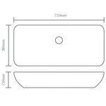 vidaXL Lavabo et mitigeur Céramique Rectangulaire Blanc