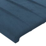 vidaXL Cadre de lit avec tête de lit Bleu foncé 100x200 cm Velours