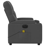 vidaXL Fauteuil inclinable de massage électrique gris foncé tissu