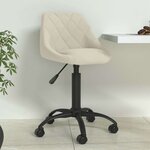 vidaXL Chaise à manger Crème Velours