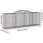 vidaXL Paniers à gabions arqués 12 Pièces 300x50x100/120 cm fer galvanisé