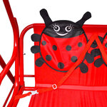 vidaXL Siège balançoire pour enfants Rouge
