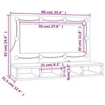 vidaXL Armoire à miroir avec LED Blanc brillant 90x31 5x62 cm