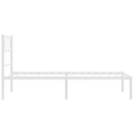 vidaXL Cadre de lit métal sans matelas avec tête de lit blanc 80x200cm