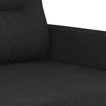 vidaXL Ensemble de canapés 4 Pièces avec coussins Noir Tissu