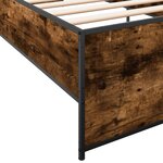 vidaXL Cadre de lit sans matelas chêne fumé 75x190 cm