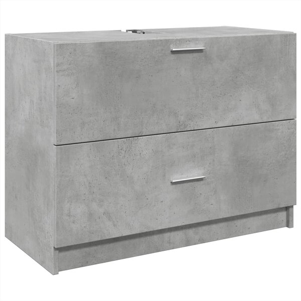 vidaXL Armoire d'évier gris béton 78x37x59 cm Bois d'ingénierie