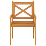 vidaXL Ensemble à manger de jardin 5 Pièces Bois d'acacia solide