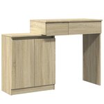 vidaXL Coiffeuse avec LED chêne sonoma 115x37x110 5 cm
